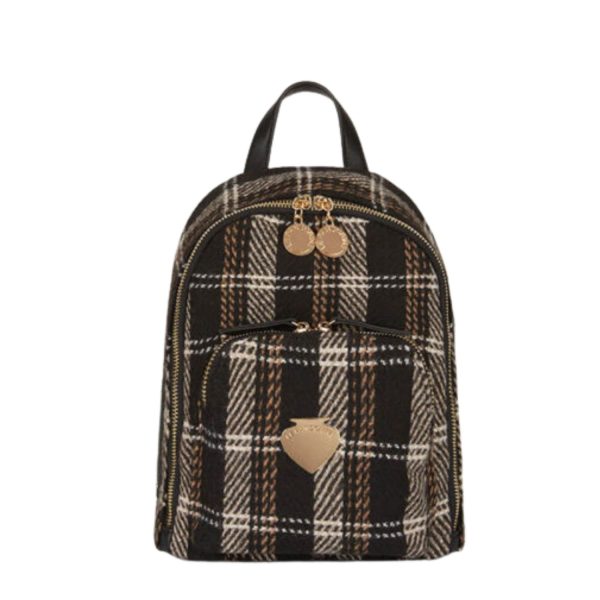 Σακίδιο Πλάτης Γυναικείο Mini Backpack LOVE Tartan Black LePandorine-Borsa Nuova