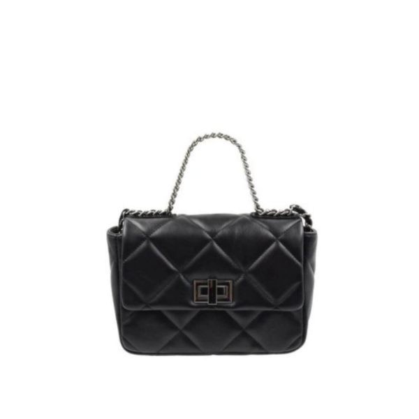 Women's Leather Crossbody Bag With Chain Borsa Nuova-Borsa Nuova