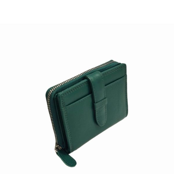 Armonto Women's Leather Wallet 08314 Green-Borsa Nuova