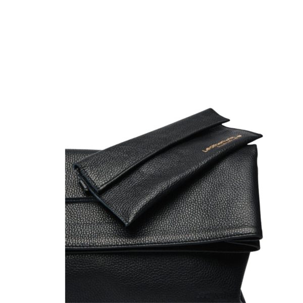 Τσάντα Γυναικεία Ώμου Leather Twist FEEL FB23/5 Black-Borsa Nuova