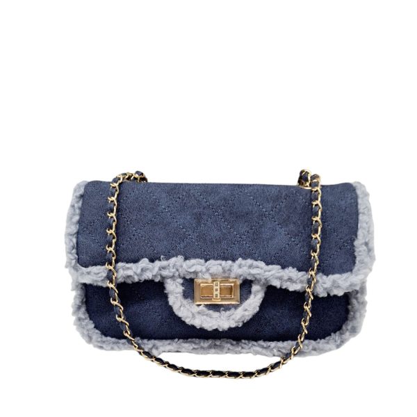 Τσάντα Γυναικεία Ώμου Mini Bag Verde 01-1492  Blue/L.Blue-Borsa Nuova
