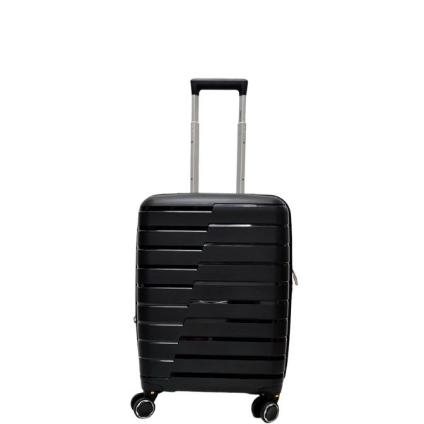 Impreza 6001 Black-Borsa Nuova Wheeled Cabin Suitcase With Detachable Wheels