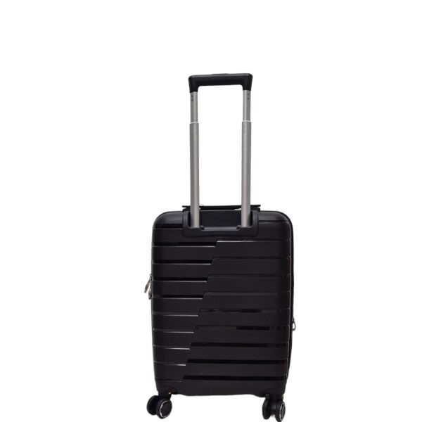 Impreza 6001 Black-Borsa Nuova Wheeled Cabin Suitcase With Detachable Wheels