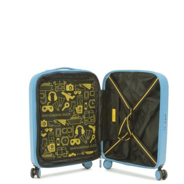 Logoduck Small Hard Cabin Suitcase P10SZV2429K Parisian Blue Mandarina Duck-Borsa Nuova