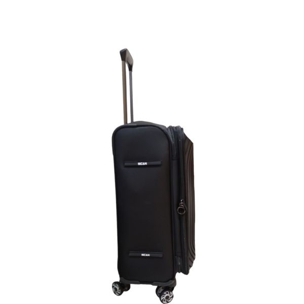 MCAN 360° Wheeled Cabin Suitcase Black/Lime-Borsa Nuova
