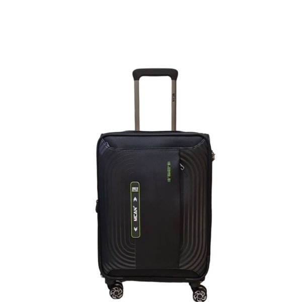 MCAN 360° Wheeled Cabin Suitcase Black/Lime-Borsa Nuova