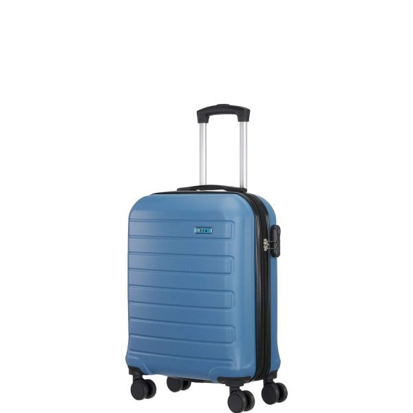 Cabin Suitcase Wheeled Small 360° RCM 2319/20 Blue-Borsa Nuova