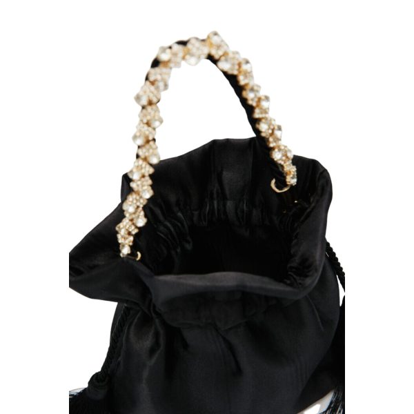 Handbag Satin Leather Twist Danae Black SS23/11-Borsa Nuova
