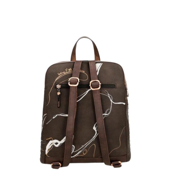 Women's Backpack Medium - Large Anekke Nature Shodo 37785-073 Brown-Borsa Nuova