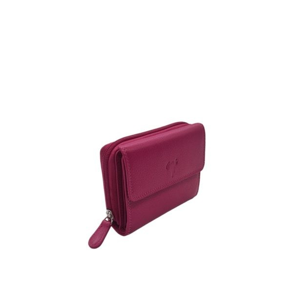 Women's Leather Wallet KION 345 Magenta-Borsa Nuova