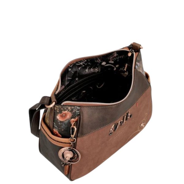 Τσάντα Γυναικεία Ώμου Μεσαία Anekke Shoen 37743-002 Brown-Borsa Nuova