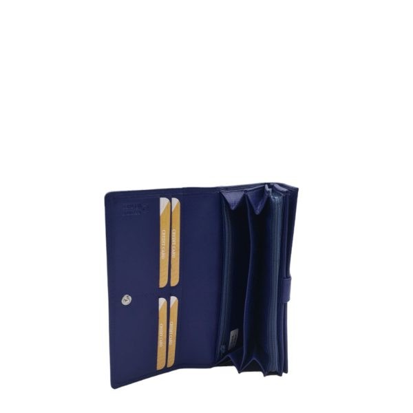 Women's Leather Wallet KION 1252/A R. Blue-Borsa Nuova