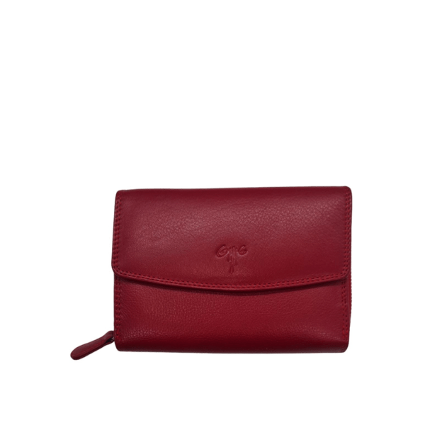 Women's Leather Wallet KION 371 Red-Borsa Nuova