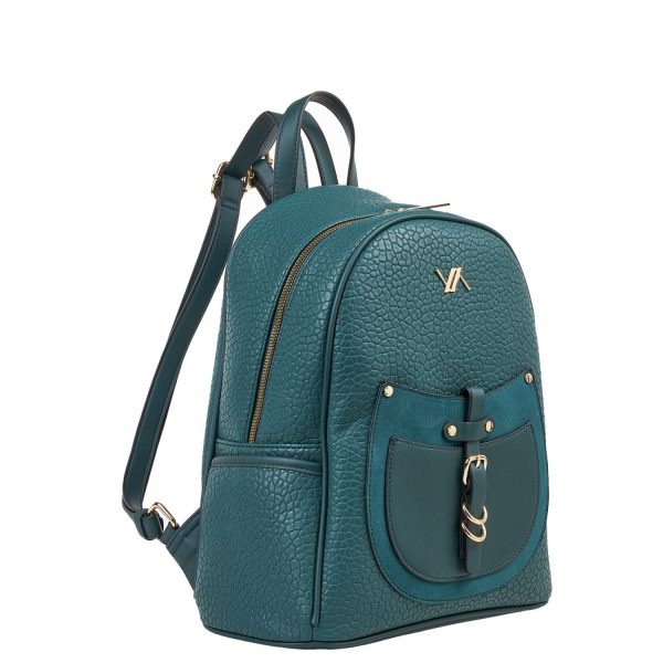 Women's Backpack Verde 16-7096 Green-Borsa Nuova