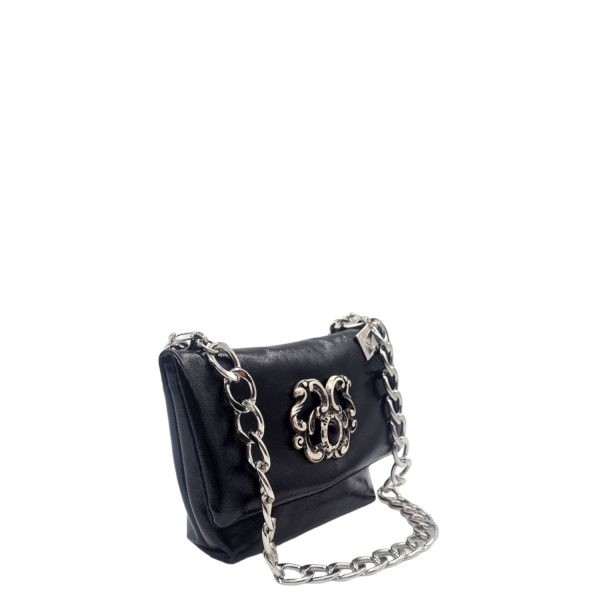 Τσάντα Γυναικεία Βραδινή Ώμου Mini Bag Δερμάτινη Χειροποίητη La Vita LVL351B Black-Borsa Nuova