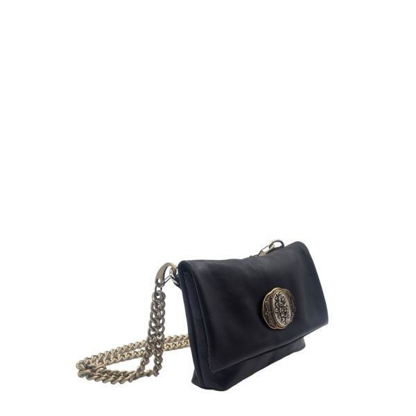 Τσάντα Γυναικεία Βραδινή Ώμου Mini Bag Δερμάτινη Χειροποίητη La Vita LVL374B Black-Borsa Nuova