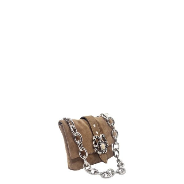 Τσάντα Γυναικεία Βραδινή Ώμου Mini Bag Δερμάτινη Χειροποίητη La Vita LVL368B Beige-Borsa Nuova