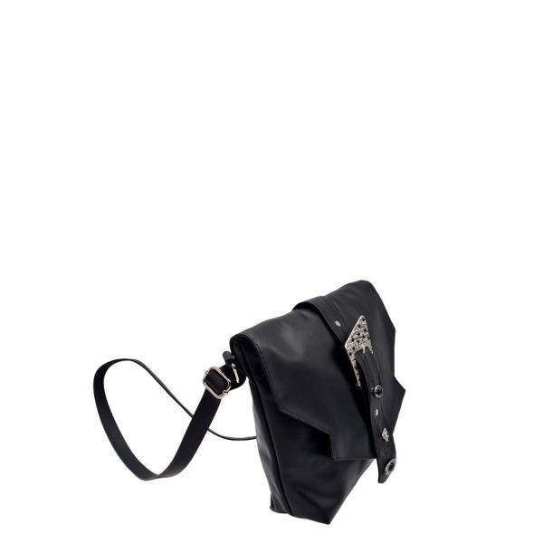 Τσάντα Γυναικεία Ώμου Δερμάτινη Χειροποίητη La Vita LVL352CRB Black-Borsa Nuova