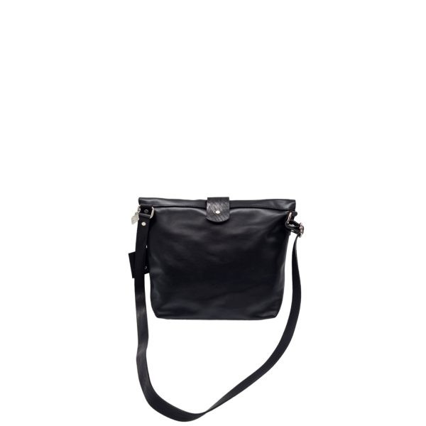 Women's Shoulder Bag Leather Handmade La Vita LVL352CRB Black-Borsa Nuova