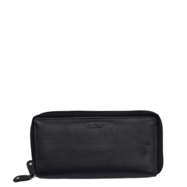 Women's wallet leather case LAVOR 1-3719 Black-Borsa Nuova