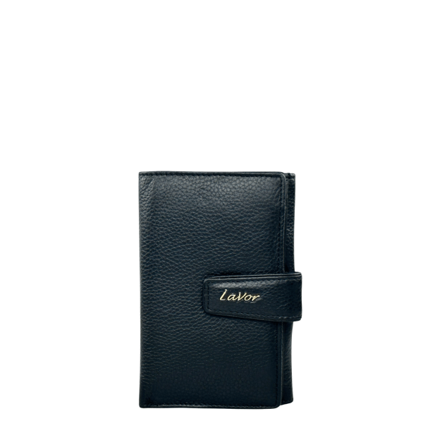 Lavor Women's Leather Wallet 1-6038 Black-Borsa Nuova