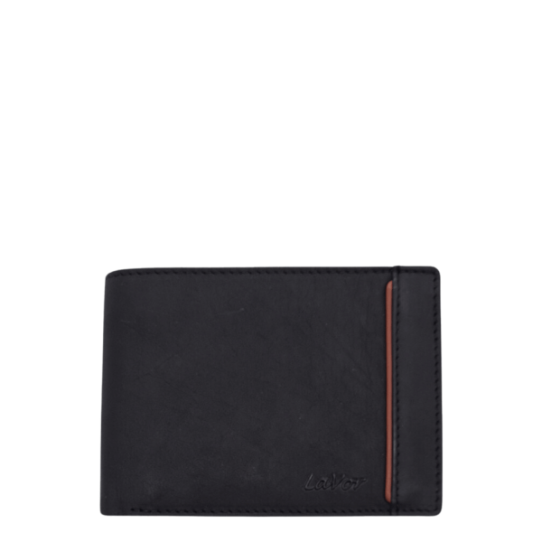 Lavor Men's Leather Wallet 1-5114 Black/Tan-Borsa Nuova