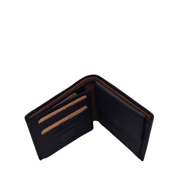 Lavor Men's Leather Wallet 1-5114 Black/Tan-Borsa Nuova