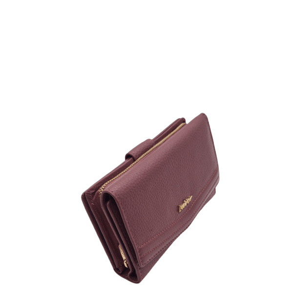 Lavor Women's Leather Wallet 1-6019 Dark Pink-Borsa Nuova