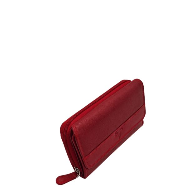 Women's Leather Wallet KION 3711 Red-Borsa Nuova