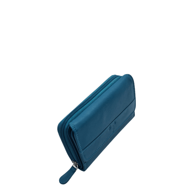 Women's Leather Wallet KION 3711 Turquoise-Borsa Nuova