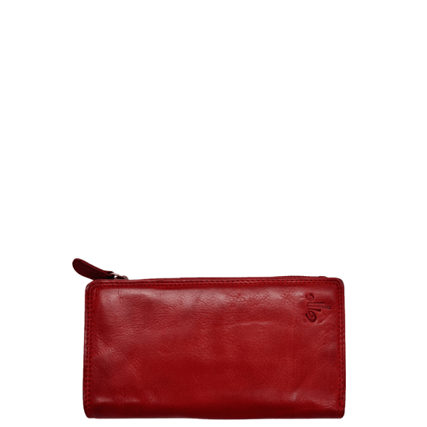 Women's Leather Wallet KION WS-57146 Red-Borsa Nuova