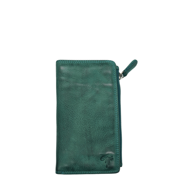 Women's Leather Wallet KION WS-57146 Sea Green-Borsa Nuova