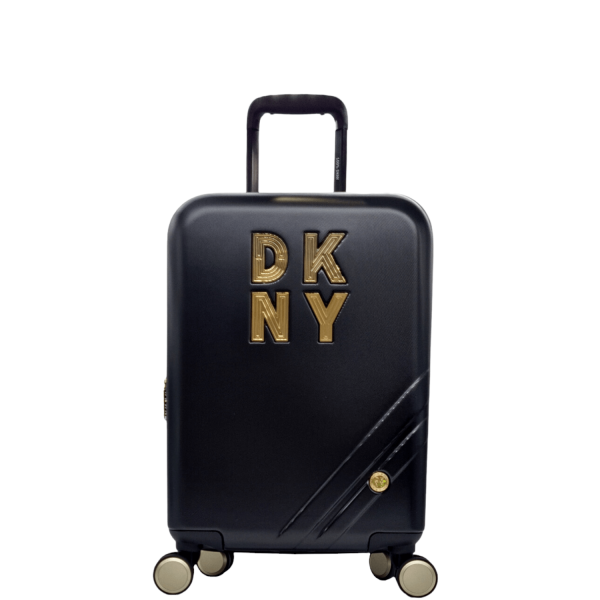 Front Row 24" Upright DKNY PH418FR4 Medium Wheeled Travel Suitcase Black-Borsa Nuova