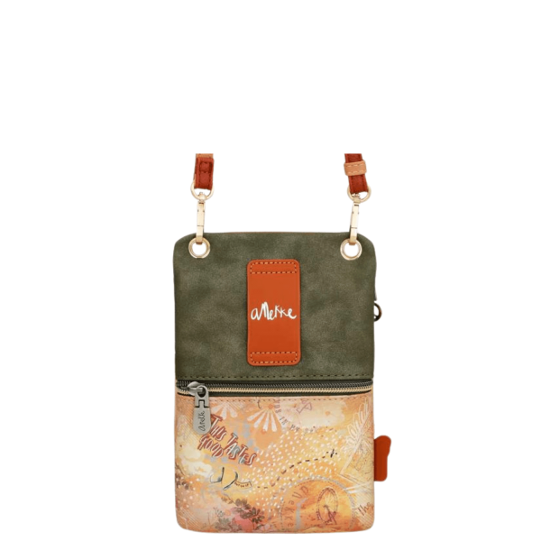 Women's Crossbody Bag Anekke Peace & Love Mini 38803-905 Camel-Borsa Nuova