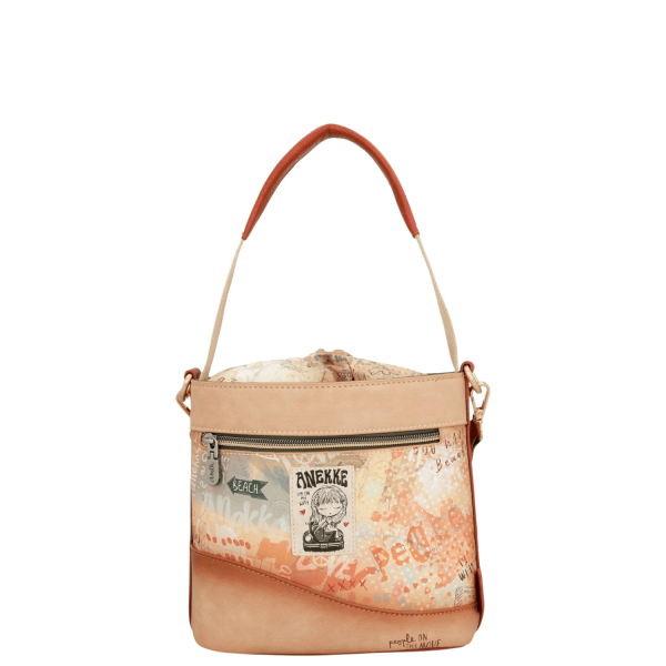 Women's Shoulder Bag Medium Anekke Flowers 38833-424 Camel-Borsa Nuova