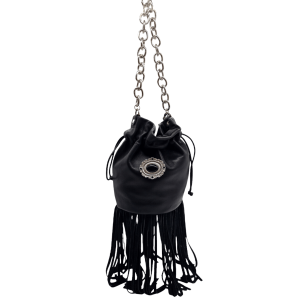 Bag Women's Shoulder Bag Leather Handmade La Vita LVL400PK Black-Borsa Nuova