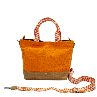 Women's Shoulder Bag Y'Not SPN-002S4 Orange/Beige-Borsa Nuova