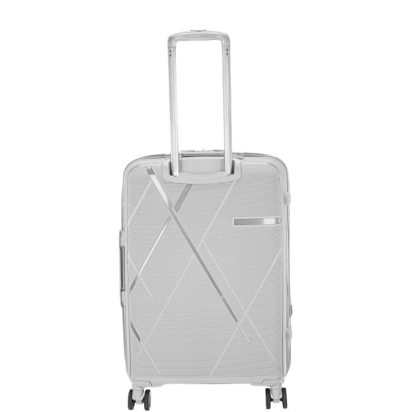 Travel Suitcase Wheeled Medium RCM 816/24 360° Light Grey-Borsa Nuova