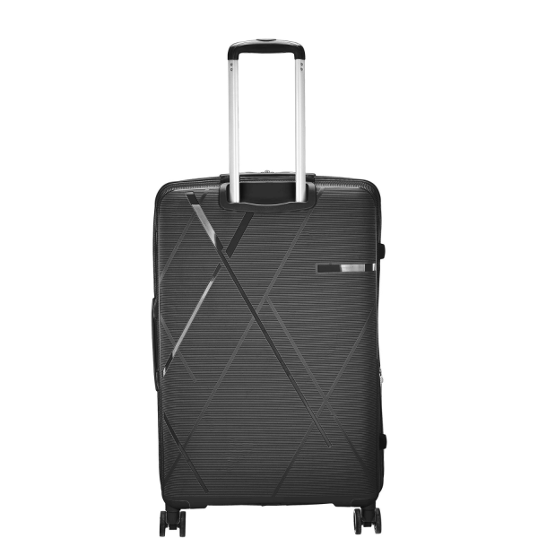 Large Wheeled Travel Suitcase RCM 816/28 360° Black-Borsa Nuova