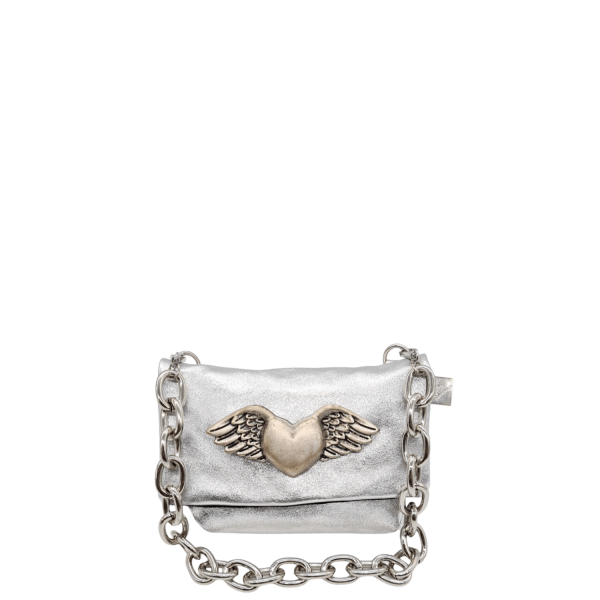 Women's Evening Shoulder Mini Bag La Vita LVL422 Silver-Borsa Nuova