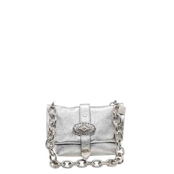 Τσάντα Γυναικεία Βραδινή Ώμου Mini Bag La Vita LVL416 Silver-Borsa Nuova