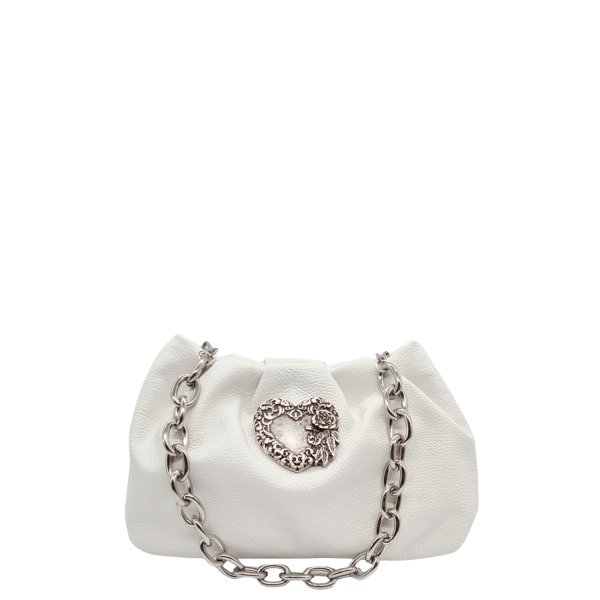 Bag Women's Envelope Leather Handmade La Vita LVL405S White-Borsa Nuova