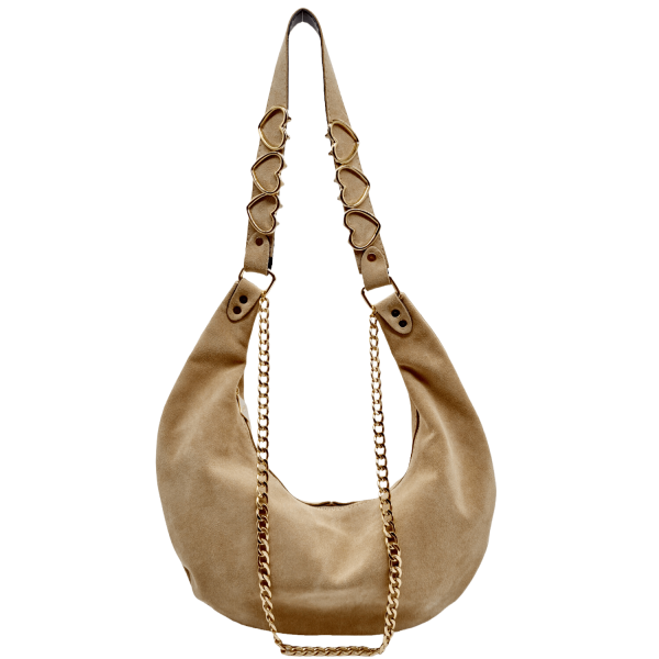 Women's Shoulder Bag Leather Handmade La Vita LVL405U Sand-Borsa Nuova