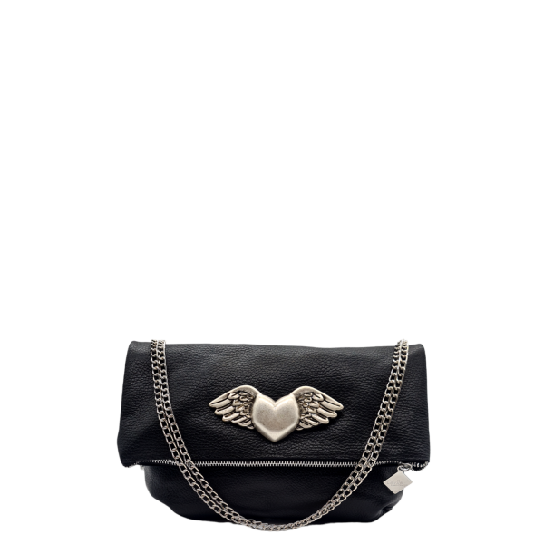 Women's Shoulder Bag Leather Handmade La Vita LVL401FE Black-Borsa Nuova