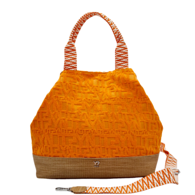 Τσάντα Γυναικεία Ώμου Y'Νot SPN-002S4 Πορτοκαλί/Μπεζ-Borsa Nuova