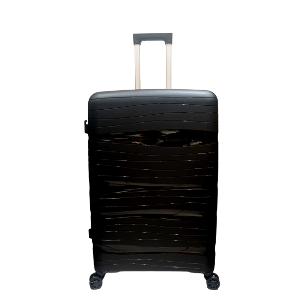 Travel Suitcase Medium 360° Wheeled Borsa Nuova 4555-M Black-Borsa Nuova