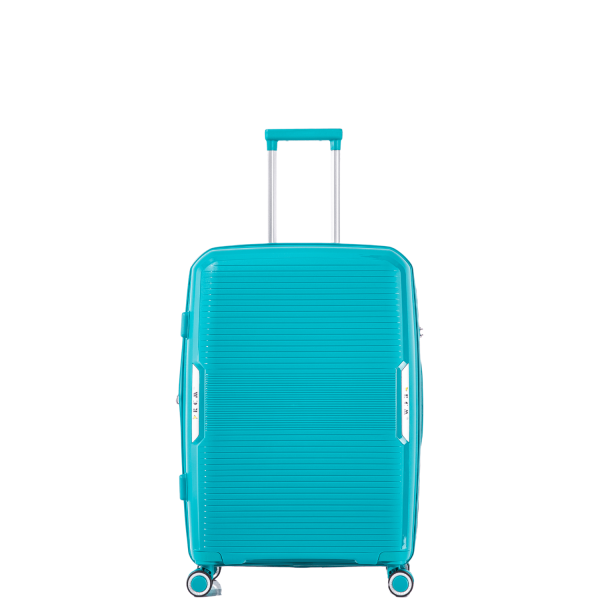 Travel Suitcase Wheeled Medium RCM 184/24 360° Champaigne Blue-Borsa Nuova