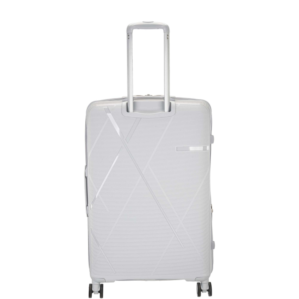 Large Wheeled Travel Suitcase RCM 816/28 360° Light Grey-Borsa Nuova