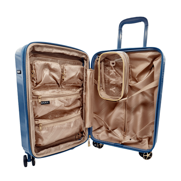 NYC 20" Upright Wheeled Cabin Suitcase DKNY DH118NY3 Denim-Borsa Nuova