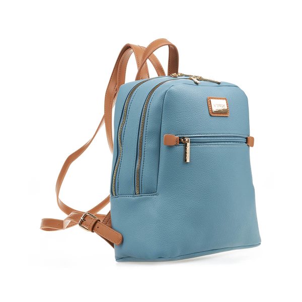 Women's Backpack Verde 16-7404 Blue-Borsa Nuova